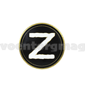Значок Z на черном фоне, круглый, диаметр 25мм (на пимсе)